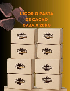 Licor o Pasta de CACAO Caja x 20kg